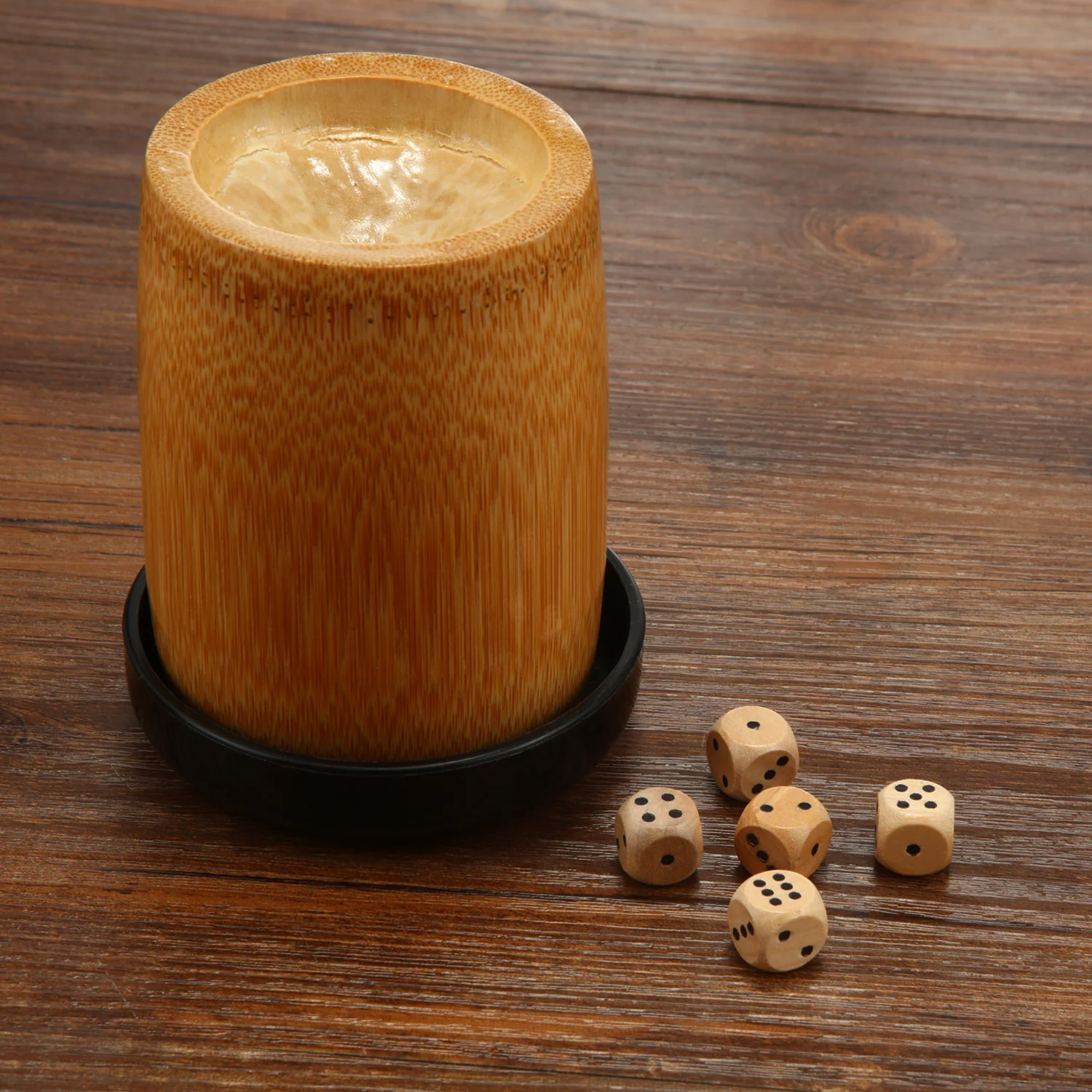 5-10pcs Kit Exquisite Wooden Dice Bamboo Dice Cup Solid Wood Toys Sieves Large Dice Lucky draw Activity Props Bar KTV Supplies