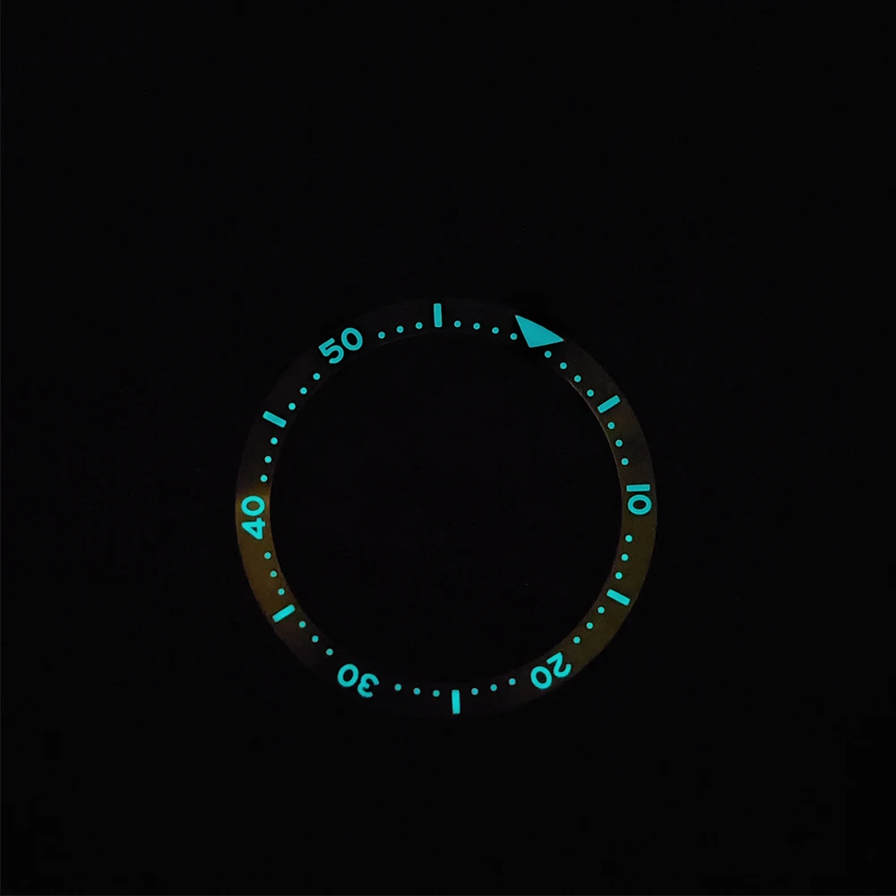 38 مللي متر * 31.5 مللي متر مضيئة حبة ساعة الحافة إدراج حلقة السيراميك جميع مضيئة وغير مضيئة شقة الحافة للرجال 40 مللي متر الداخلية