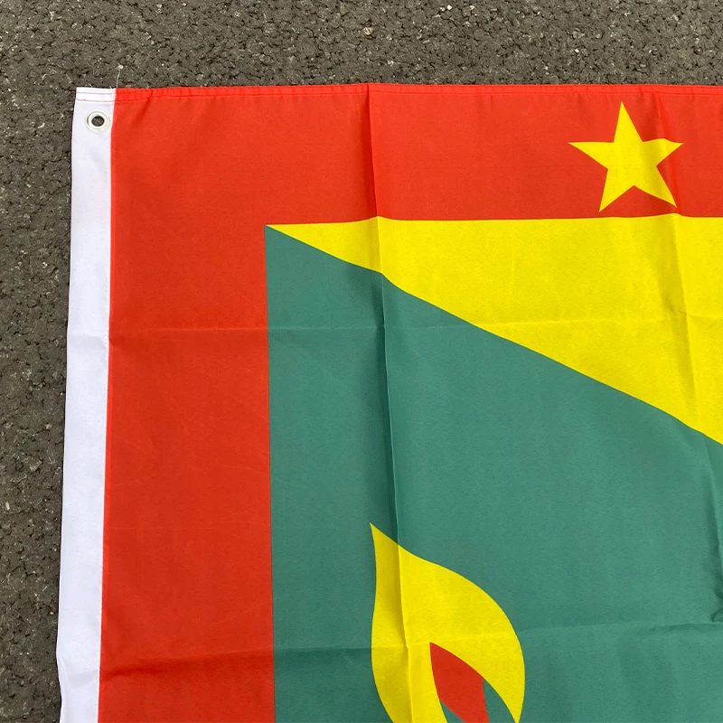 aerlxemrbrae     Grenada flag 3x5 Feet Super Poly football FLAG Indoor Outdoor Polyester  banner