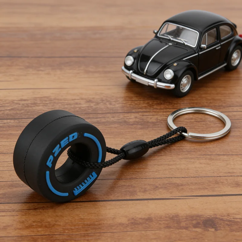 

Fashion Creative PVC Tire Keychain Tire Key Car Modification Car Pendant Tire Keychain