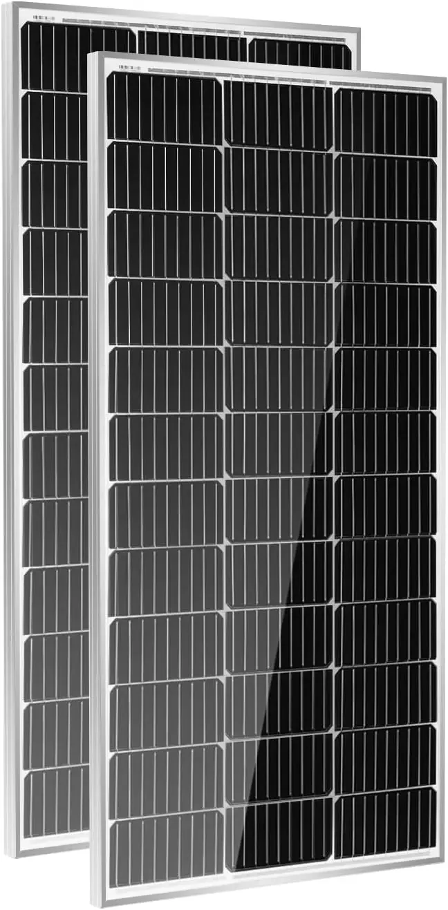 2pcs 100W 12V 9BB Cell Monocrystalline Solar Panel,Cabins, Marine, Boat and Any Other Off Grid Applications-Upgrade Version