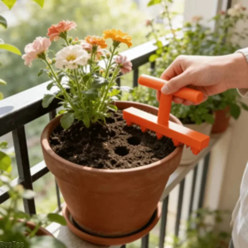 Gardening Hole Punch Seeder Vegetable Flower Seedling Puncher Balcony Garden Sowing Tool Manual Planter Dispenser Hand Tool Set