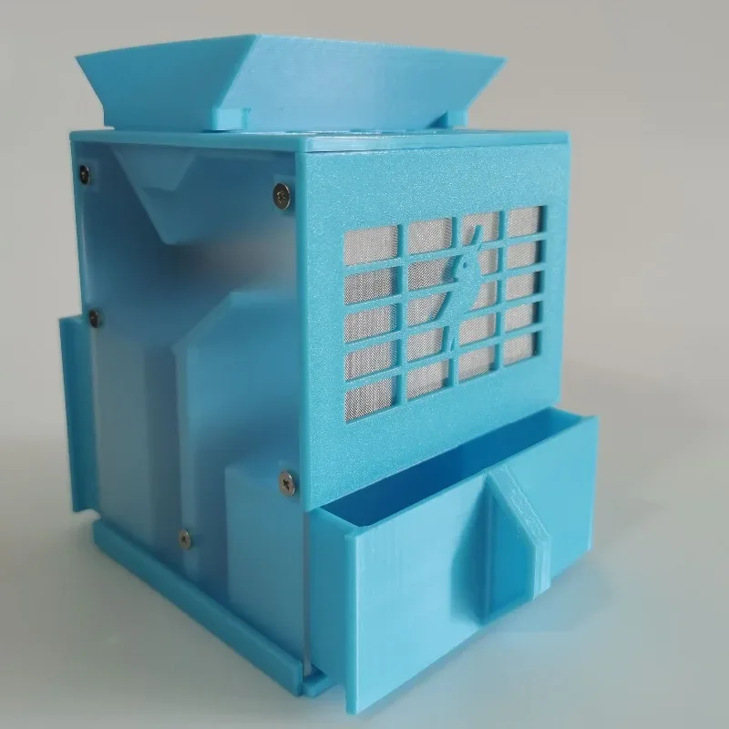 3D printing automatic bird food blowing shell machine, small parrot with fan