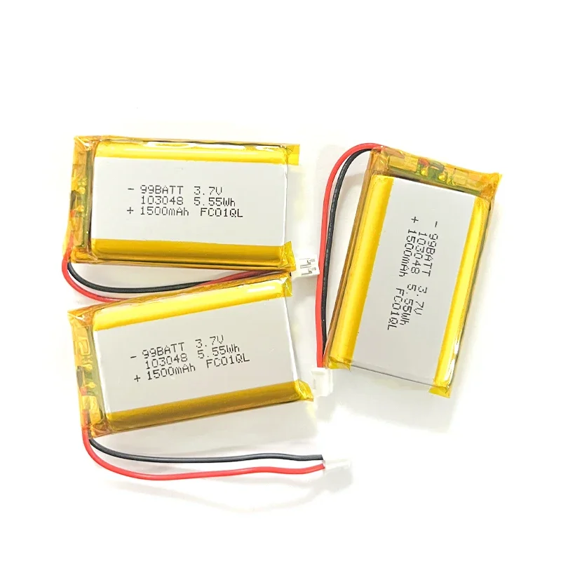 103048 1500mAh 3.7V Rechargeable Lithium Polymer Battery LiPo Cell for Bluetooth Speaker Headset Electric Toothbrush