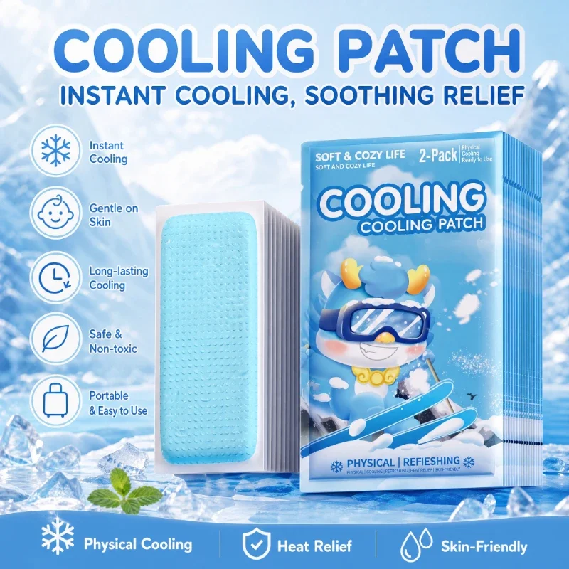 Outdoor Workers Cool Gel Pad Ice Cooling Gel Patch for Fever Up Work Overtime Ice Cooling Patch Student Summer Military Training