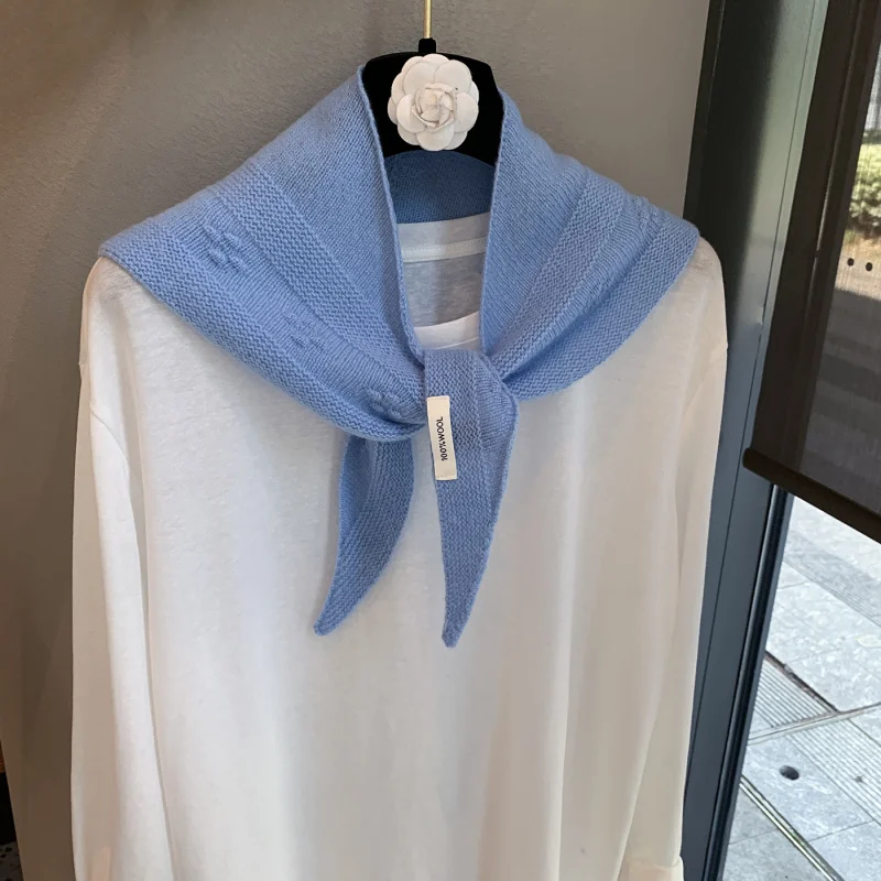 

Высококачественный шерстяной шарф для женщин 2025: Новая элитная верхняя накидка, простой и универсальный вязаный шарф для осени