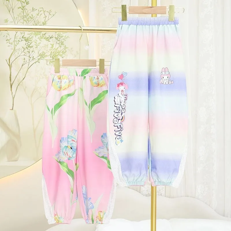 

Spring Summer 2025 Cinnamoroll My Melody Anime Kawaii Sanrio Loose Pants Cute Cartoon Children Sports Long Pants Gifts Toys