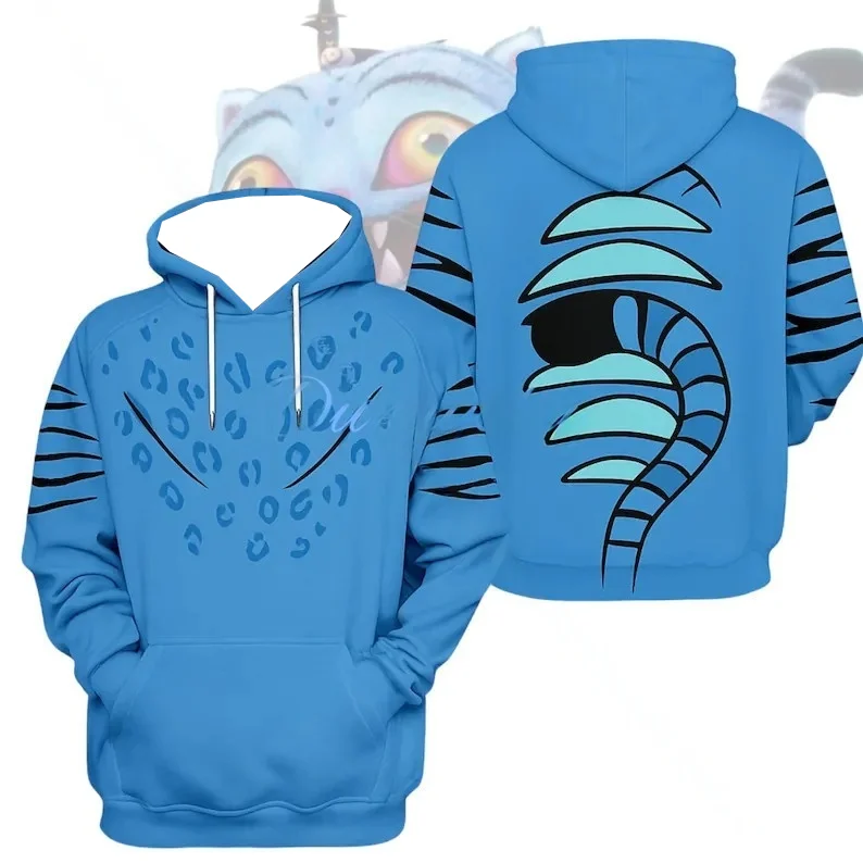 زي الهالوين التنكري باللون الأصفر مطبوع بالكامل بلوفر رجالي ونسائي من KPop Demon Hunters