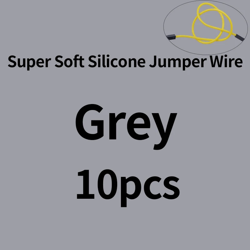 10/50 stücke Super Weiche Silikon Jumper Draht 1Pin Dupont Kabel 26AWG Männlich Weiblich Solderless Flexible Linie Stecker Für DIY Arduino