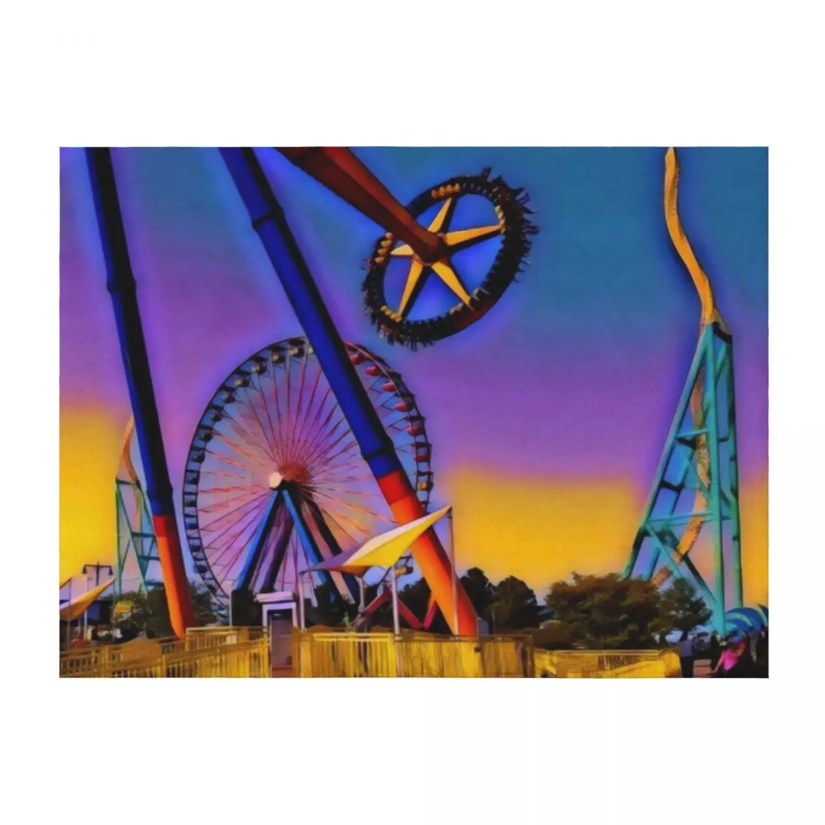 

Radical Rides (Cedar Point) Throw Blanket Blankets Sofas Of Decoration Shaggy Weighted anime Blankets