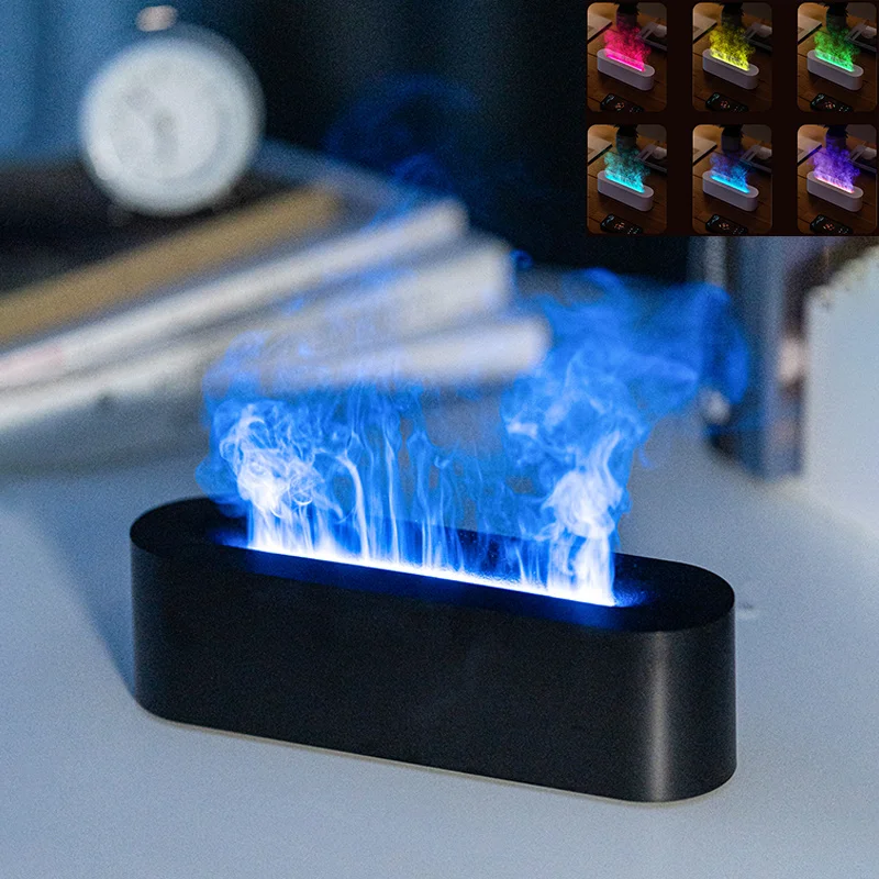 

3D Flame LED Ultrasonic Humidifier - Quiet Aromatherapy Diffuser with Cool Mist & USB Power Car air freshener Olor para cuartos