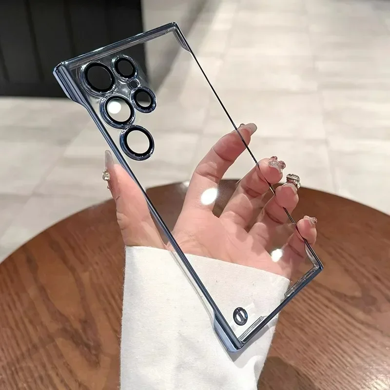 Transparente Rahmenlose Handyhülle für Samsung S26 S25 S24 Plus S23 S22 S26 Ultra mit Kameraschutz und Stoßfestigkeit – Detail 12