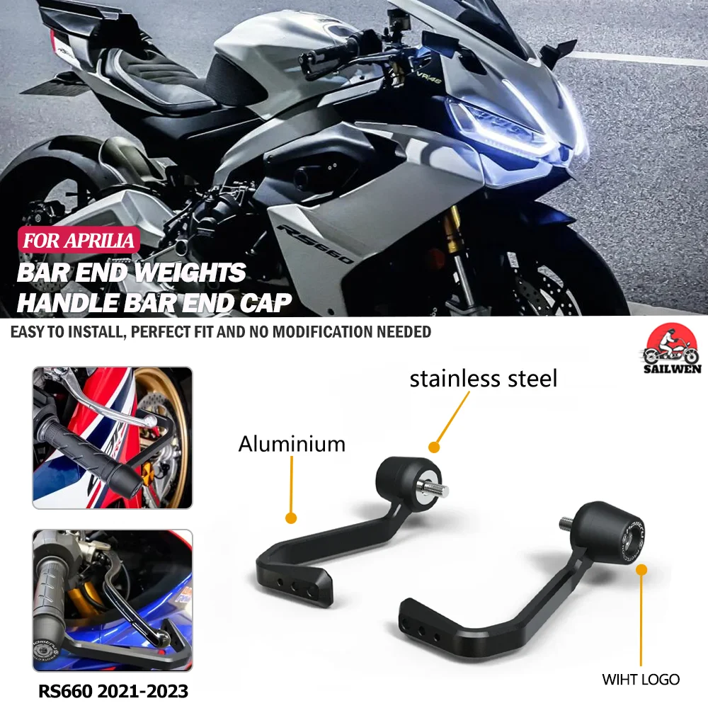 

For Aprilia RS660 2021 2022 2023 Motorcycle Accessories Handlebar Grips Brake Clutch Levers Guard Protector Kit
