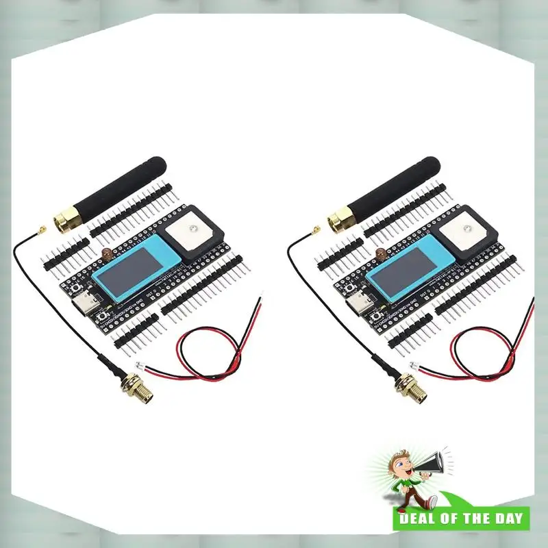 

24-часовая доставка 2X Lora Беспроводной трекер ESP32 Lora Металастичный трекер активности SX1262 Wi-Fi Bluetooth GPS трекер 863-928 МГц для