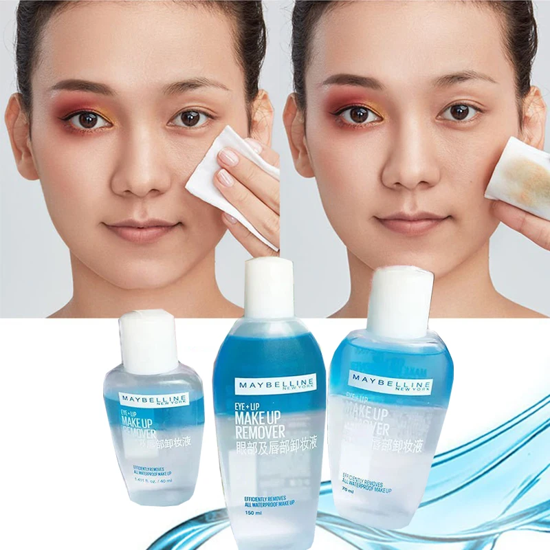 3pcs Facial & Lip Makeup Remover Water Oil Separation Eye and Lip Makeup Remover Water Deep Cleaning Moisturizing Gentle