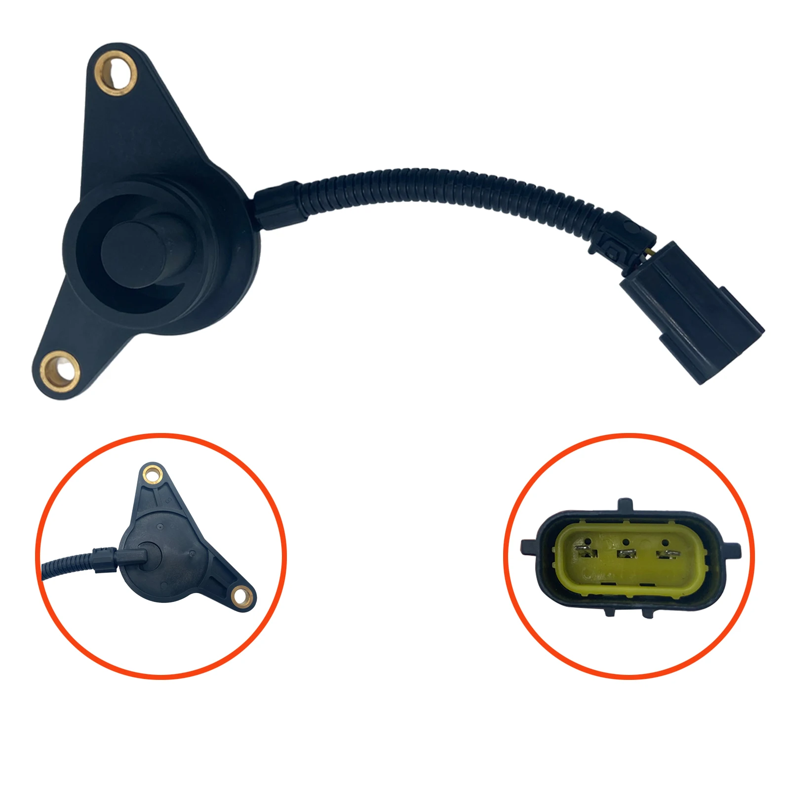 Camshaft Position Sensor 0K01318131 0K0131813X Black Plastic Phase Sensor Compatible With Kia Sportage 2.0L 1995-2002