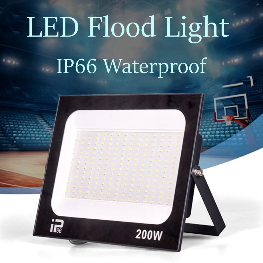 LED Floodlight 220V Outdoor Spotlight Tempered Glass Portable Flood Lights LED Projector 10W 20W 30W 50W 100W 150W 200W