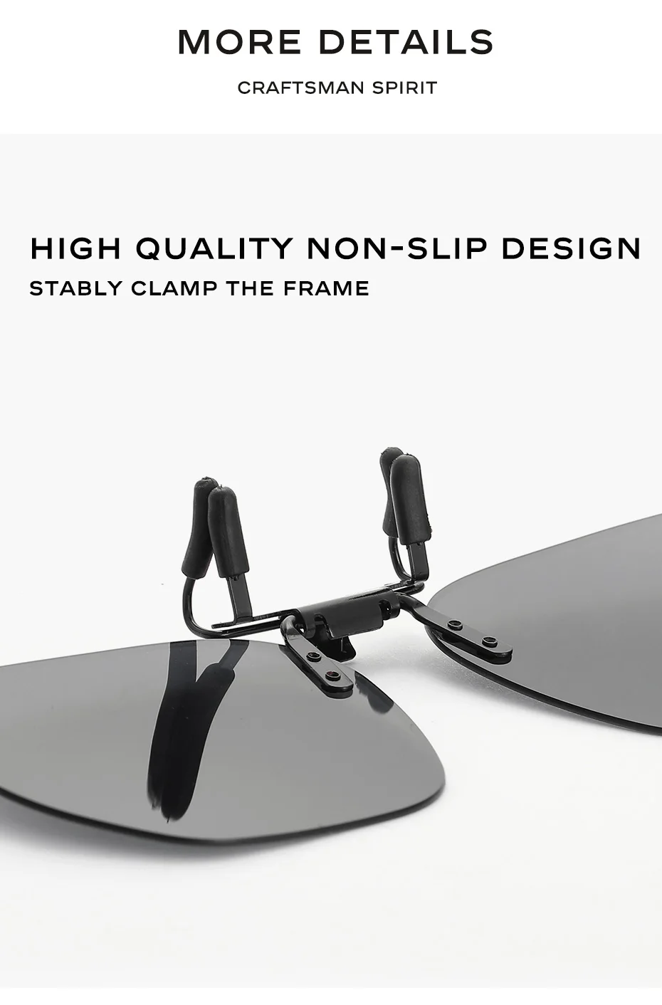 CAPONI neue Sonnenbrille Clip für Männer quadratisch polarisierte photo chrome Brille Clip aufgeklappt schützen Augen Licht Clip am Rahmen bs1103 – Detail 8
