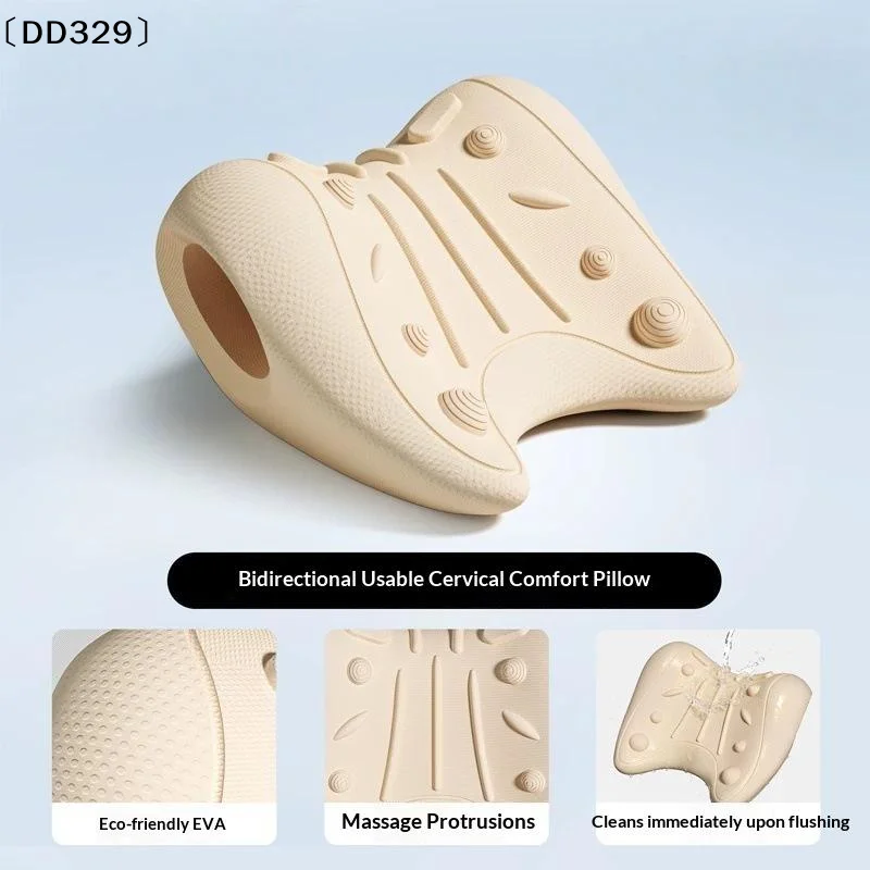 Cervical Massage Pillow U-Shaped Contour Fatigue Relaxation Neck Shoulder Relaxer Multi-Purpose Acupressure Desig Pillow 〔DD329〕