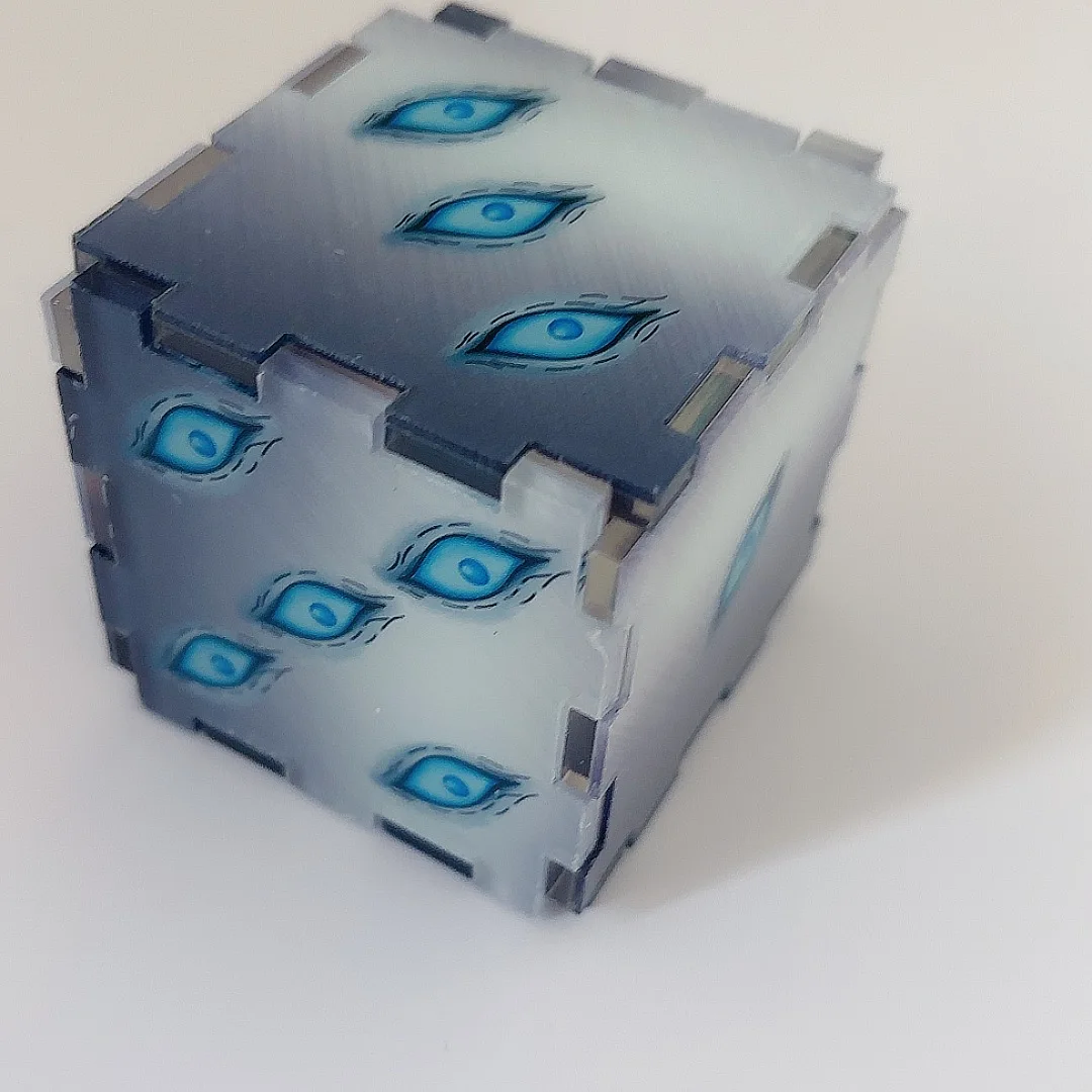 

Аниме мини-коробка, фигурка тюремного воспламенения, кубик Gokumonkyo, суперуровневая мантра, глаза, акриловое украшение для рабочего стола, аксессуары, дисплей 5 см