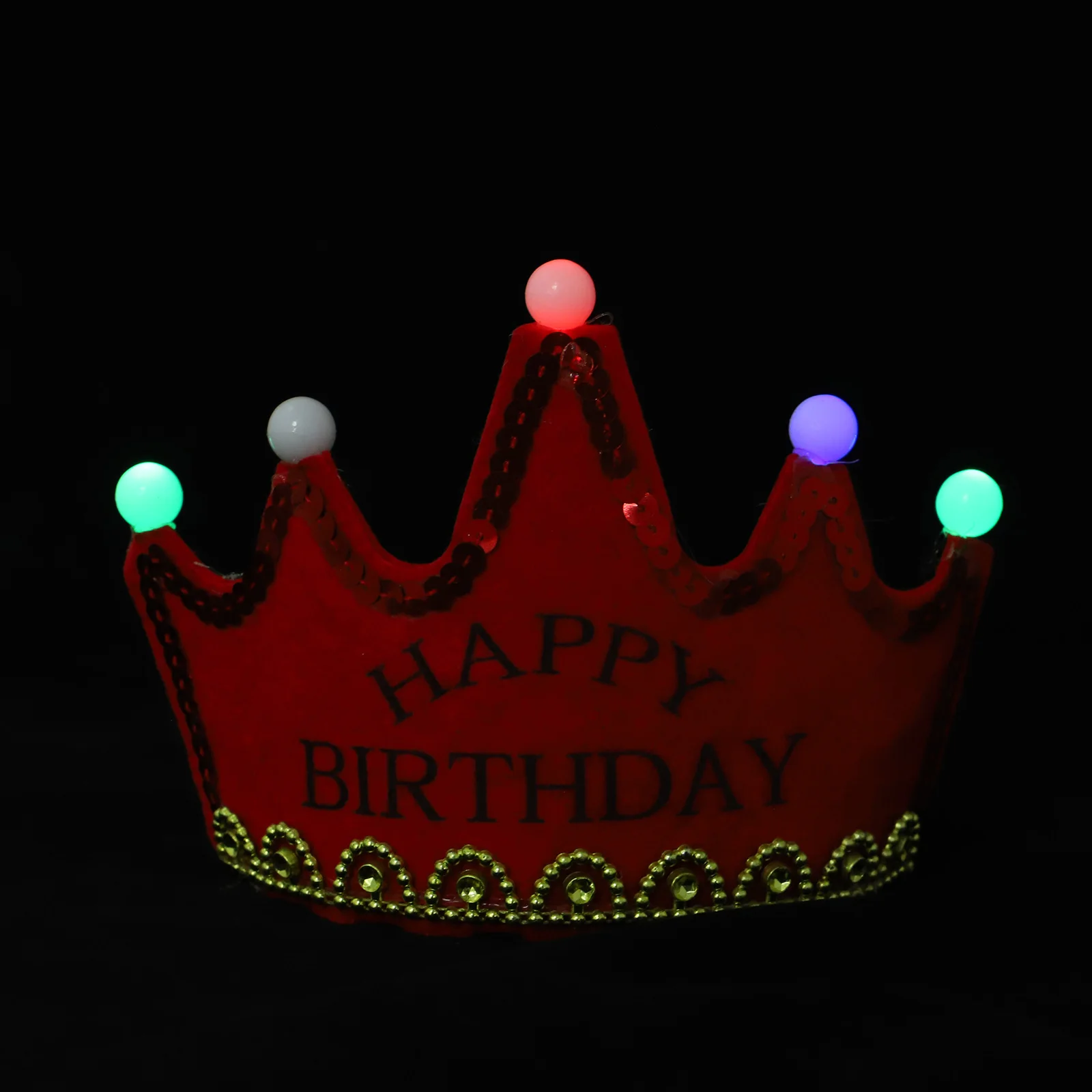 

Glowing Birthday Hat Christmas Hats Led Bright with Light Lights Kids Party Shine Child