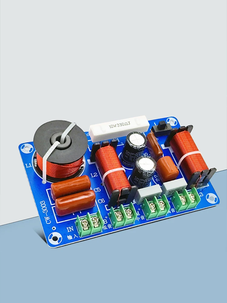 250W Speakers Filter Frequency Divider Treble Medium Bass 3 Ways HiFi Audio Speaker Crossover Adjustable DIY Home Audio Systems