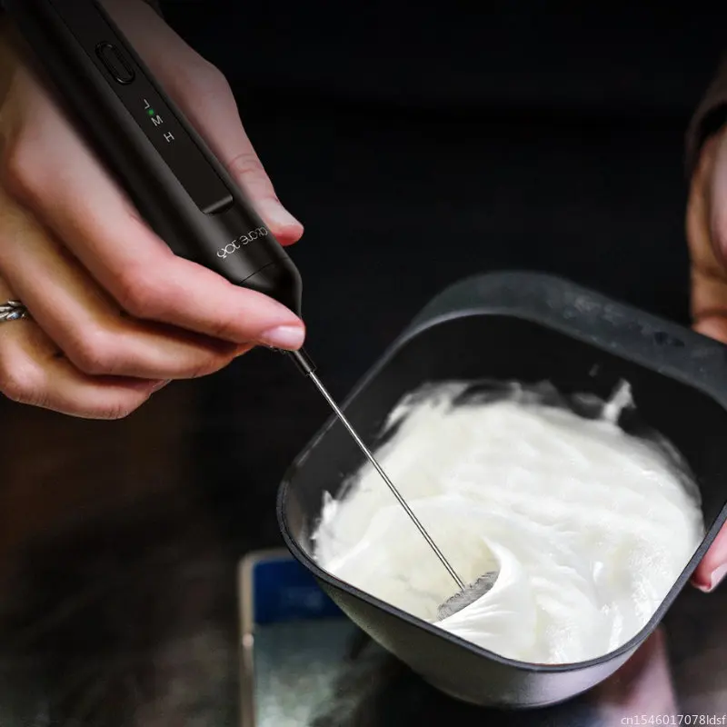 Circle Joy-Espumador de leche eléctrico, batidor de huevos con 3 engranajes de Control, Mini licuadora portátil, electrodomésticos de cocina