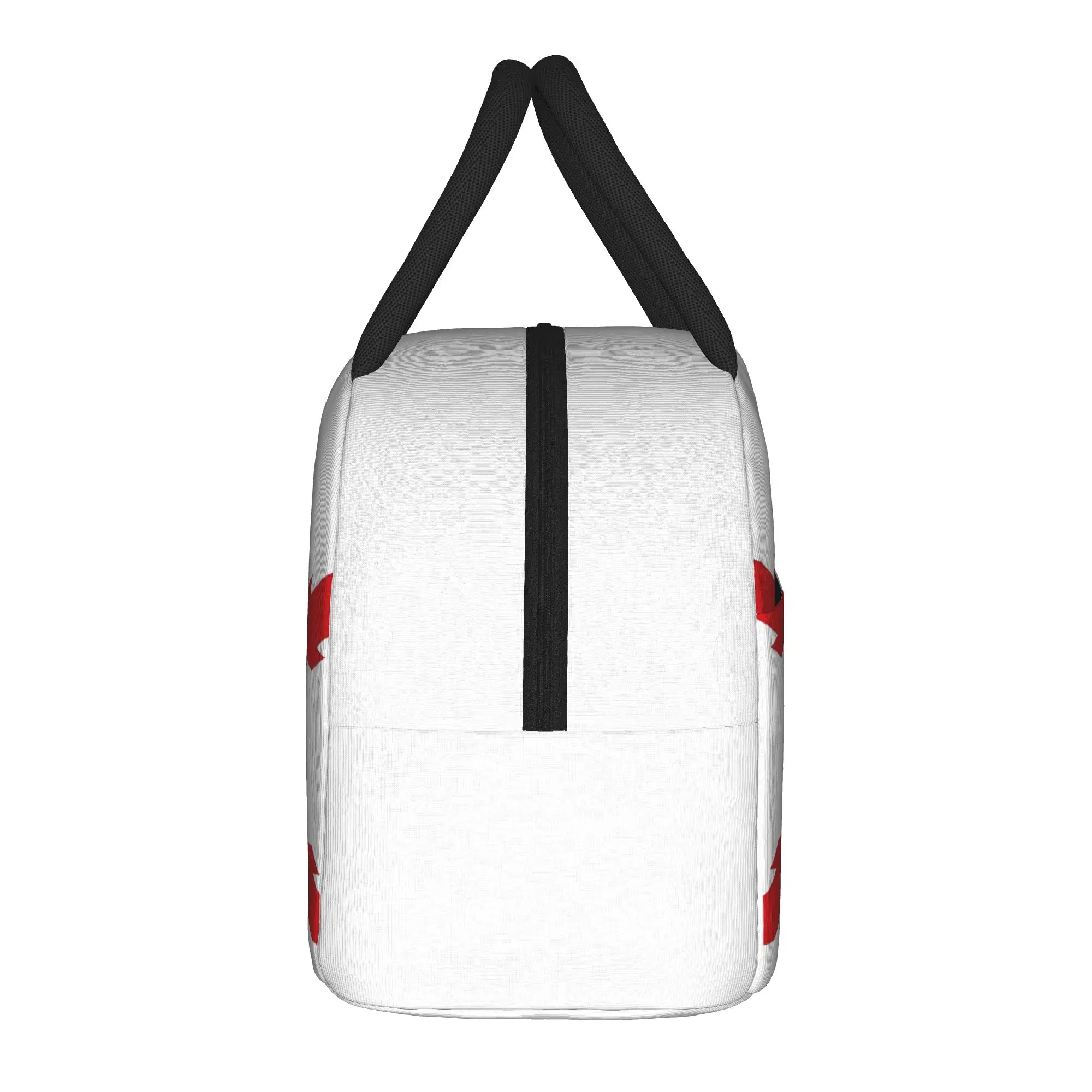 Spanish Burgundy Cross Insulated Lunch Bag Thermal Bag Reusable,Meal Container High Capacity Tote Lunch Box Food Storage Bag