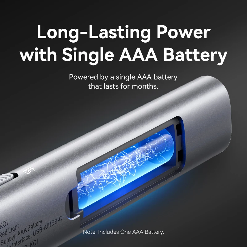 Vention 무선 레이저 포인터 프리젠터, 맥북 안드로이드 프로젝터용 프레젠테이션 펜, 100m, 2.4Ghz, USB C 타입, PPT 펜