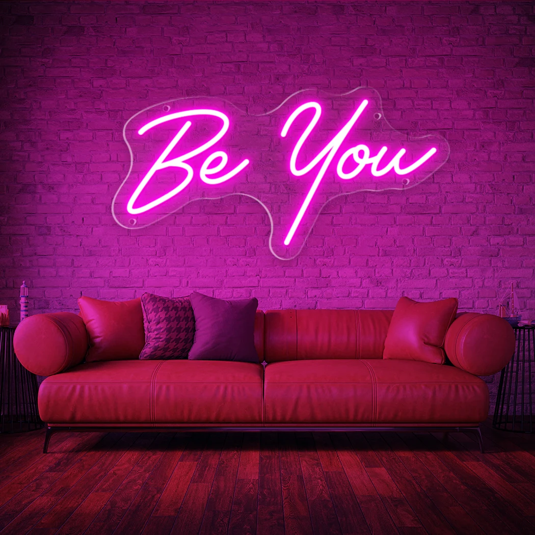 BE You TIFUL Neon Sign Be You LED Neon Signs Nail Eyelash Hair Beauty Salon Art Decor Bridal Party Neon Sig Home Decor Art Lamps