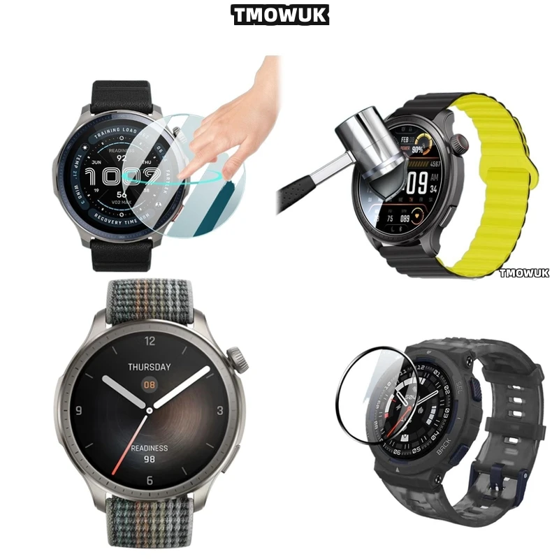 

For Amazfit GTR Cheetah Pro Active Edge Balance 2 Falcon Anti - Scratch Tempered Glass Screen Guard 9H HD
