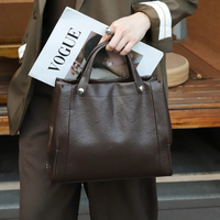 Toptrends Vintage Genuine Leather Tote Handbags For Women 2025 Luxury Designer Satchel Commuting Ladies Shoulder Crossbody Bags