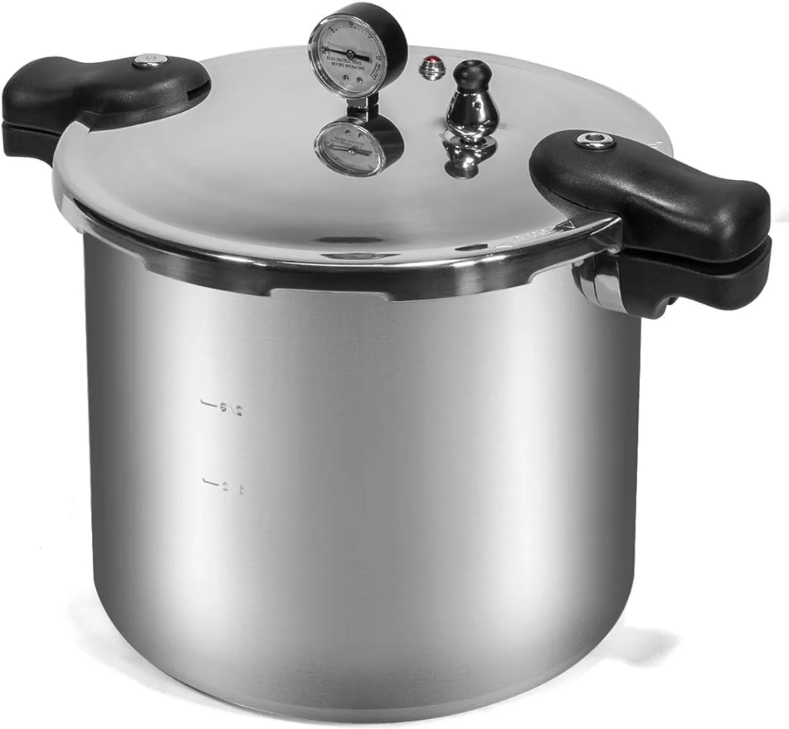 

Barton Pressure Canner 22-Quart Capacity Pressure Cooker with Built-in Pressure Gauge 1 Stand Polished Aluminum