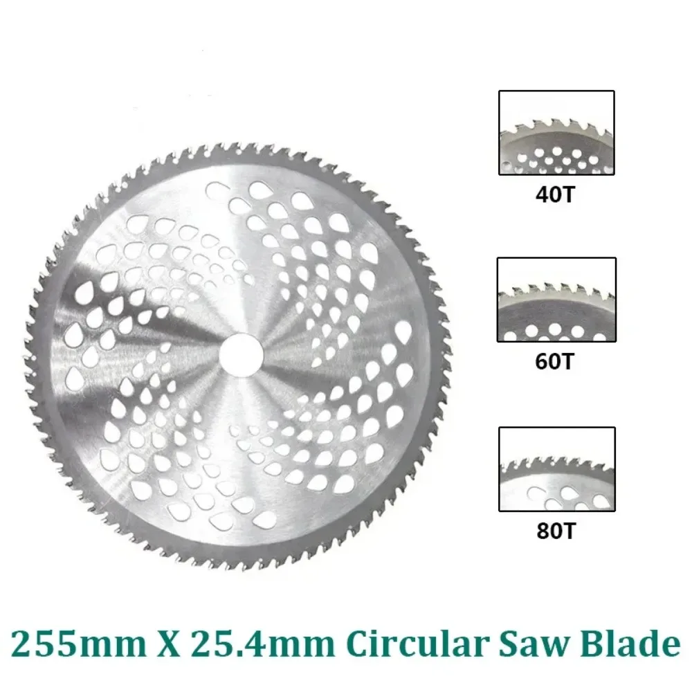 1pc Durable 40/60/80 Teeth Mower Head, Blade Wood Mower Disc Fixed Four-Piece Set for Lawn Mower, Garden Weed Mower Parts