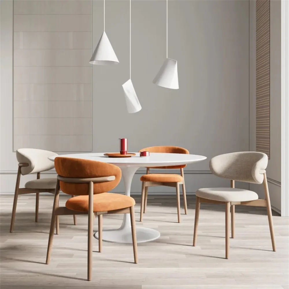 

Replica Designer Dining Chairs Modern Nordic Mid Century Minimalist Chairs Fashion Banquet Sillas Para Comedor Home Furniture