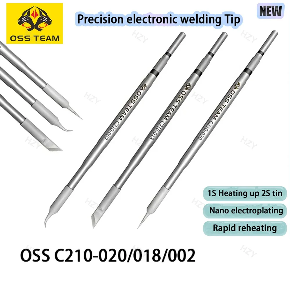 OSS C210 Soldering Iron tip Rapid Heating Core for JBC T210 T26D Welding Table Handle Compatible T80 HS 02 Soldering iron tips