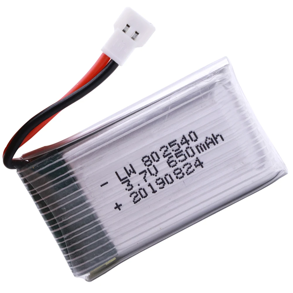 3.7V 650mAh Lipo Battery and usb Charger For SYMA X5C X5C-1 X5 X5SC X5SW M68 K60 HQ-905 CX30 RC Quadcopter battery 3.7 V 802540