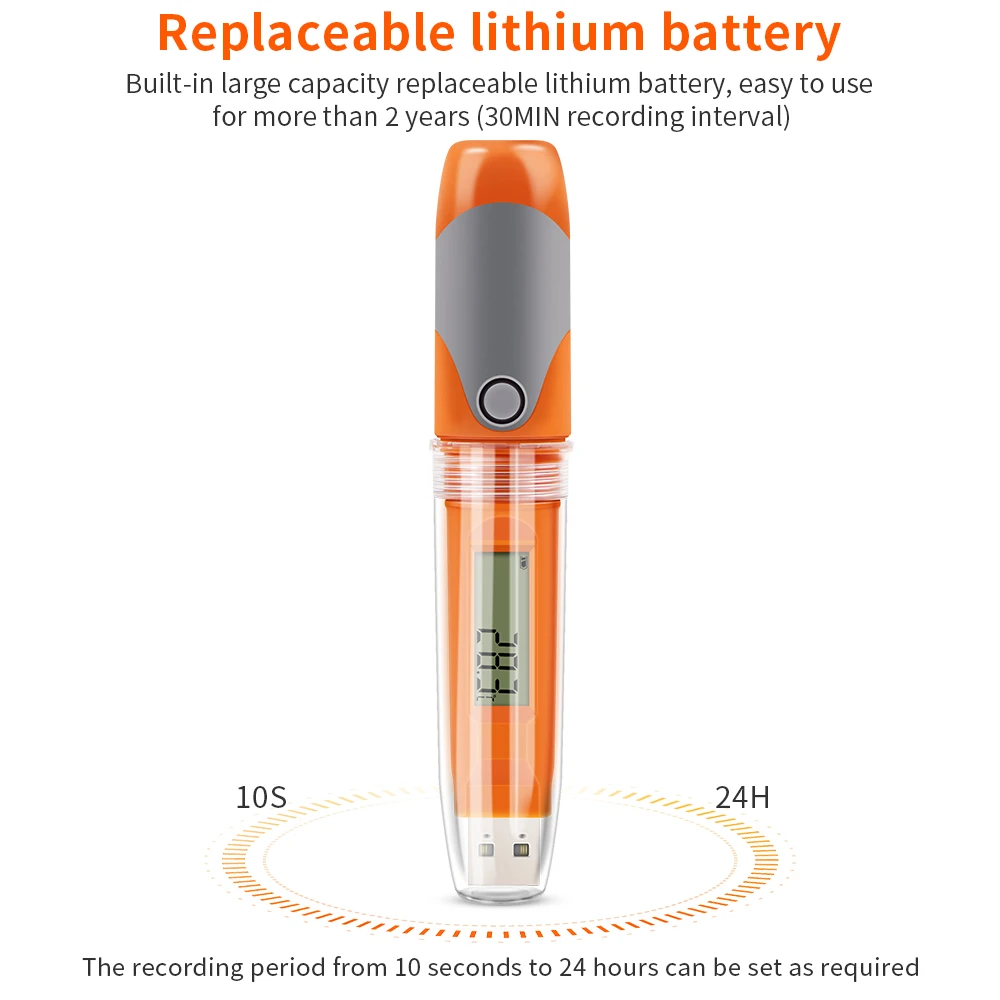 USB-Temperatur Luft feuchtigkeit Datenlogger mit Punkten wieder verwendbaren Rekorder Lager Lagerung kalt gekühlt und Labor