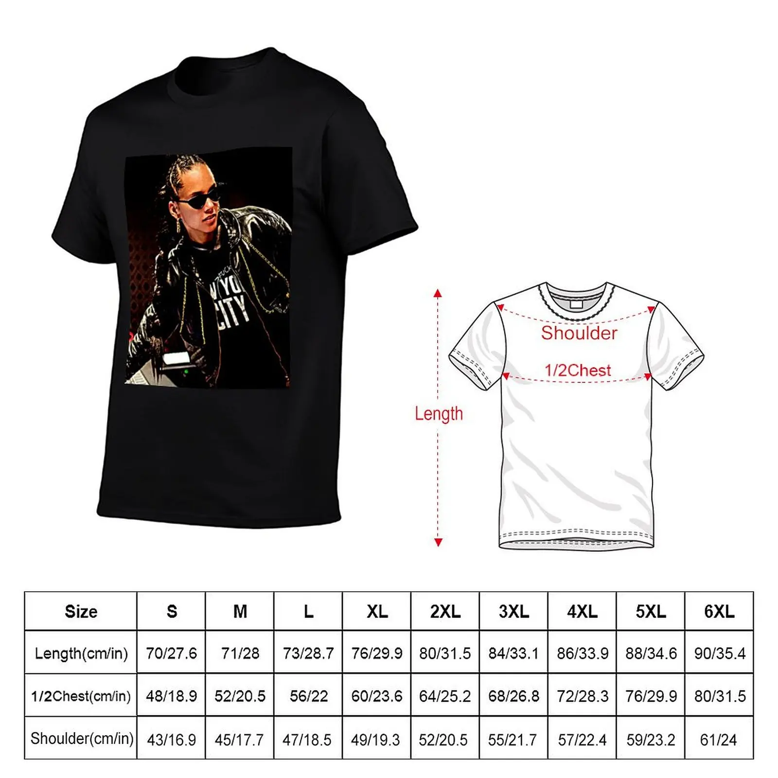 Alicia Keys T-Shirt graphic t shirts for man t shirts for man graphic vintage t shirts for man cotton soft T-Shirt