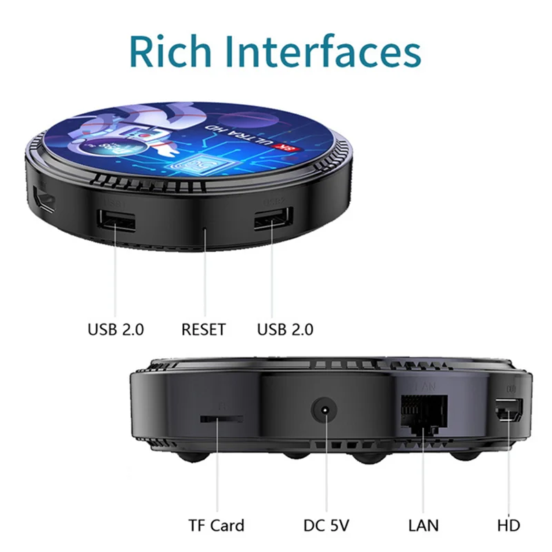 TV98MAX ТВ-приставка 2,4G + 5G WIFI + Bluetooth 5,0 H265 TV98 Медиаплеер Простой в использовании вилка европейского стандарта