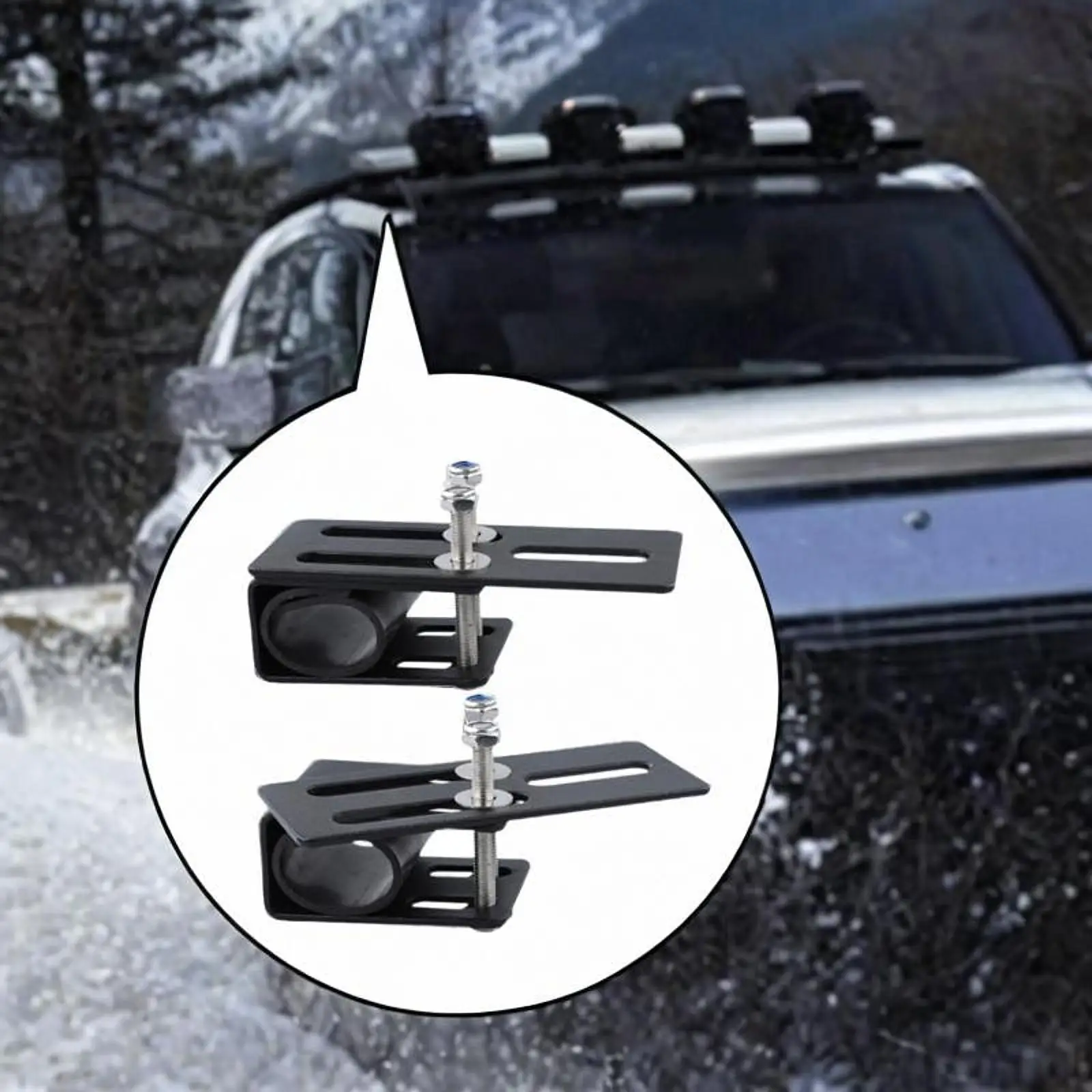 

2Pcs Car Roof Rack Light Bracket Work Light Bar Mount for Car Vehicle