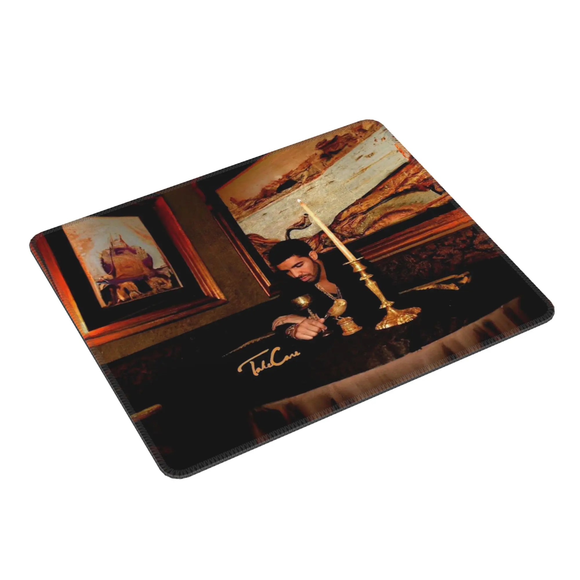 Hip Hop Rapper Drake Take Care Album Mouse Pad Computer Keyboard Mouse Mat Gaming Laptop Desk Mat Office Accessories Table Mats