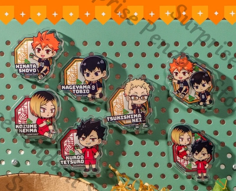 Haikyu!! Zongzi série acrílico geladeira adesivo cartão perímetro versão q elemento quadrático dos desenhos animados presente de edição de colecionador