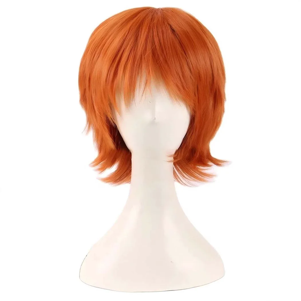 애니메이션 어린이 놀이 역할 모자 처키 캐릭터 오렌지 머리 가발
