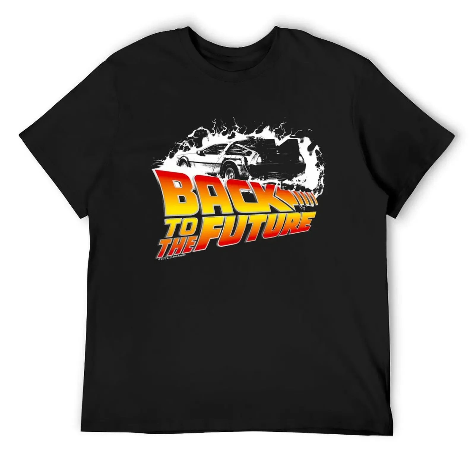 Back To The Future - Delorean White Stencil Fan Art T-Shirt animal prinfor boys summer top blanks mens graphic t-shirts hip hop