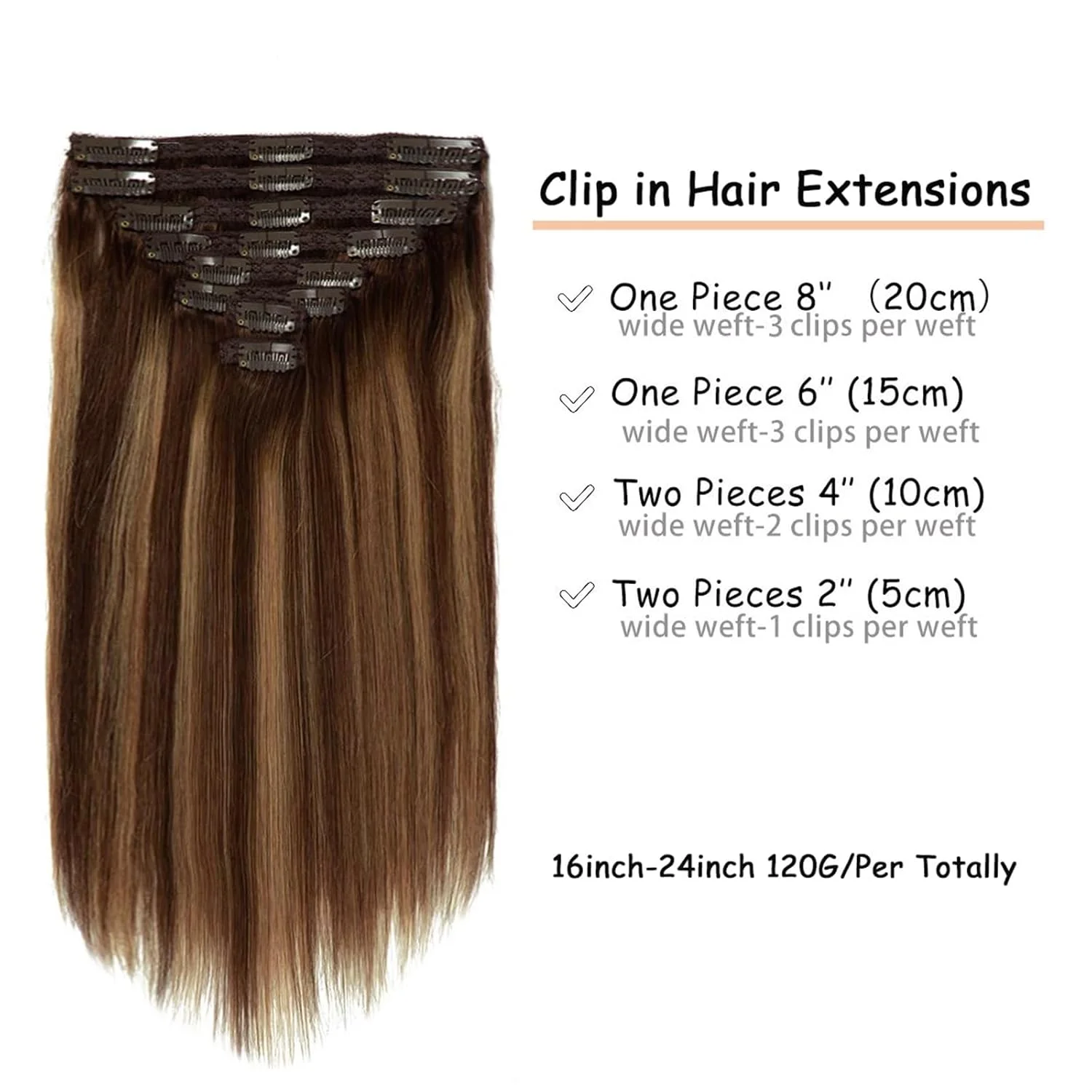 

P4/27 Цветные яркие прямые заколки для наращивания волос, настоящие человеческие волосы, заколки для женщин, 8 шт., с 16 зажимами, человеческие волосы