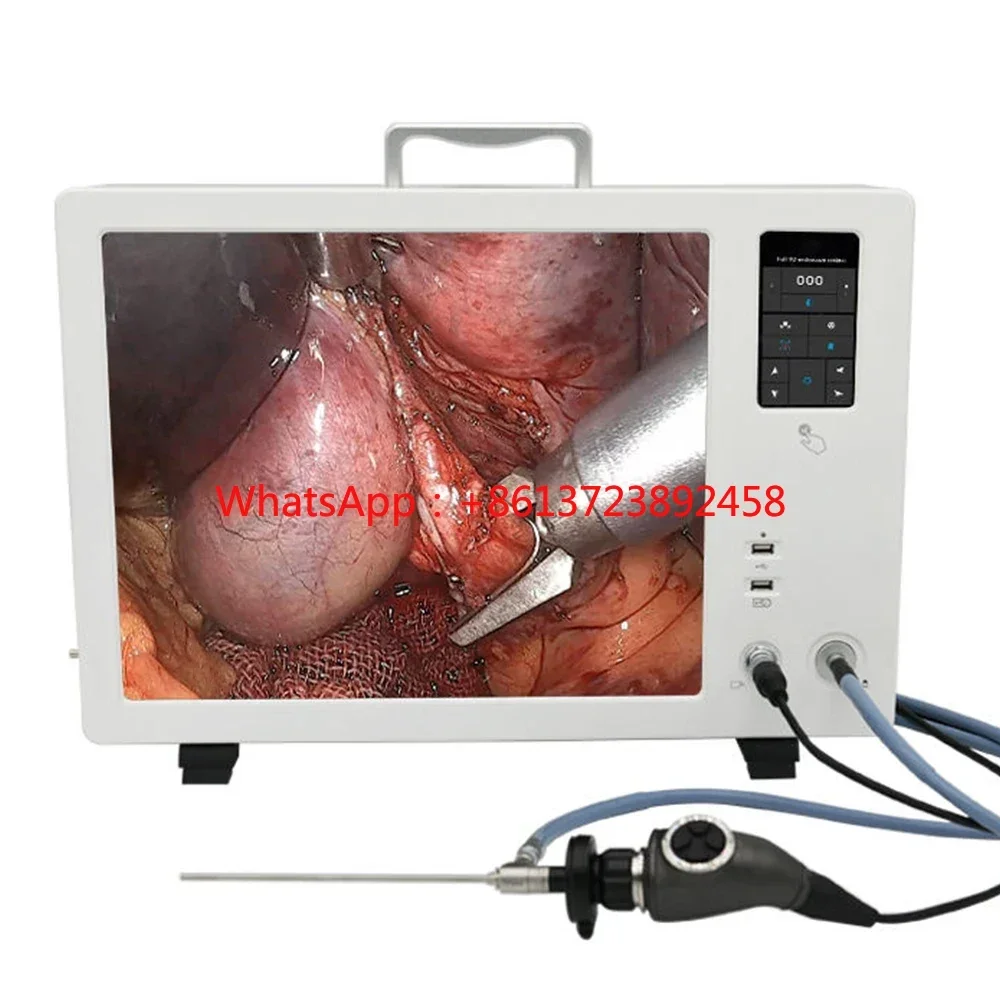 

Factory price 4 in 1 Full HD 4K endoscope system with 24 inch 100W LED light source and recorder