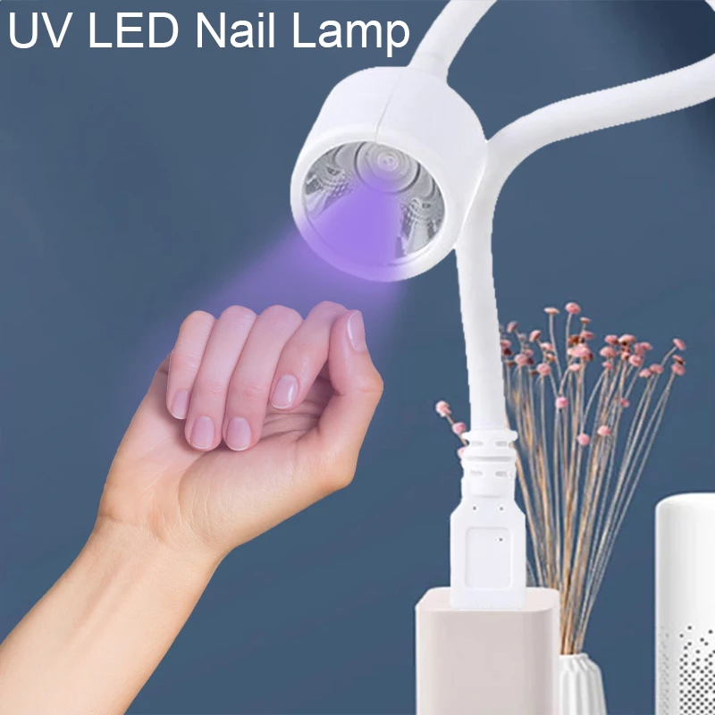 6W USB Led Buigbare Mini UV Lamp USB Gel Polish Curing Light Desk Lamp Nageldroger Manicure Nail Equipment Art Tools