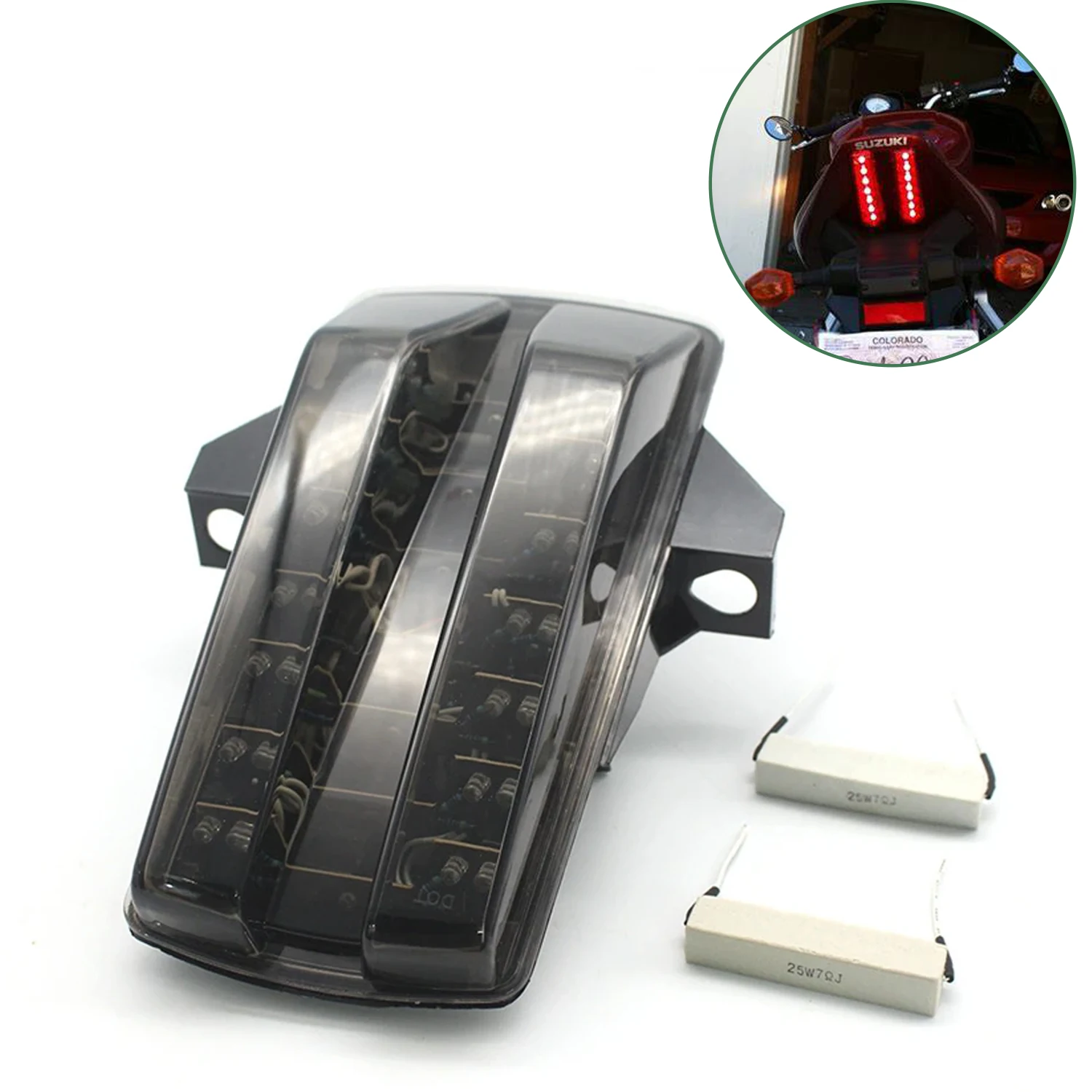 

For Suzuki SV650 SV650S 650SA 2003-2008 / SV1000 SV1000S 2003-2007 Motorcycle Tail Light Turn Signal LED Integrated Blinker