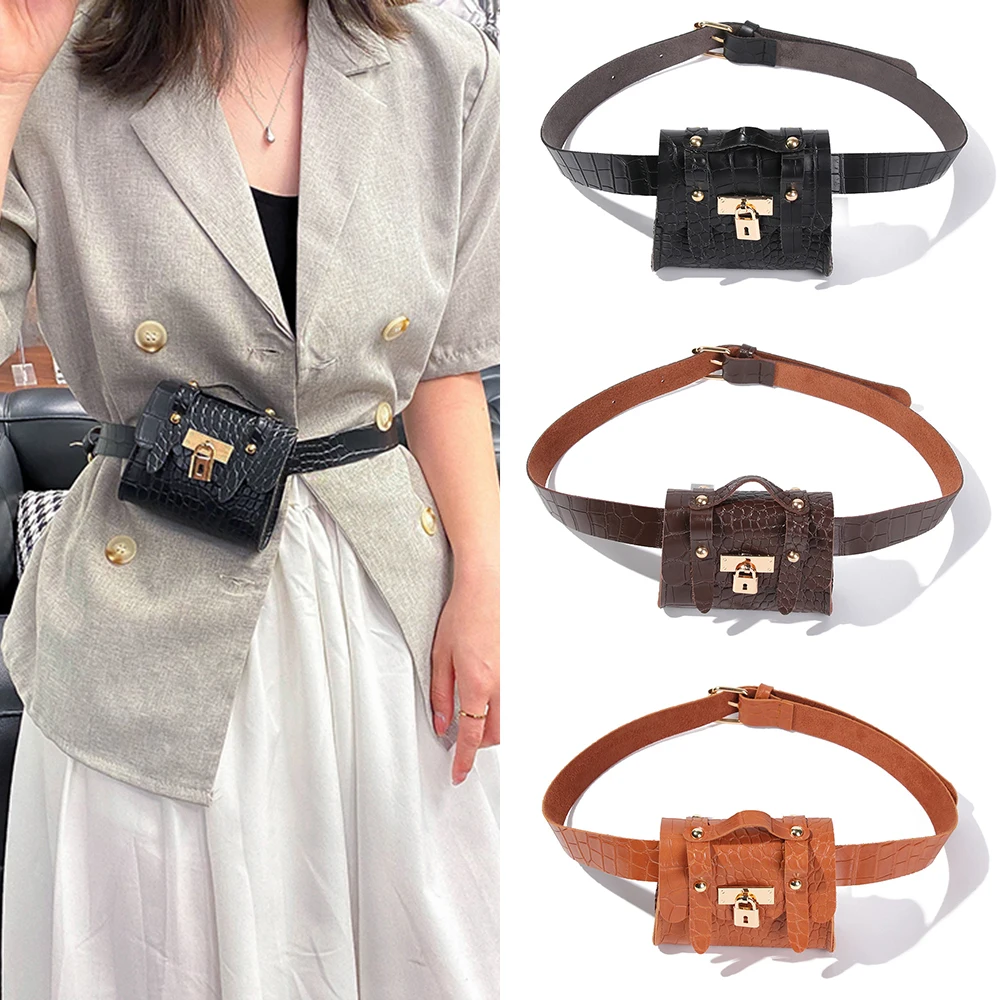 Crocodile Print Mini Waist Bag Women Small Crossbody Bag Fashion Crossbody Waist Bag Portable Girl Wallet